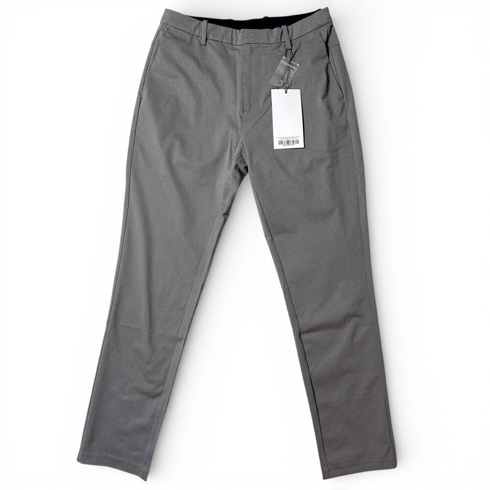 Ministry of Supply Kinetic Pants Mens Actual Size 28x30 Slate Gray Slim Fit NWT